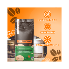 Load image into Gallery viewer, PureShrooms Inc. - PureShrooms Swiss Water Decaf Mushroom Ground Coffee