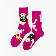 Load image into Gallery viewer, Women's - Sloth Life Crew Socks