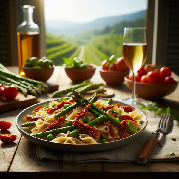 Savory Delight: Asparagus and Sun-Dried Tomato Pasta