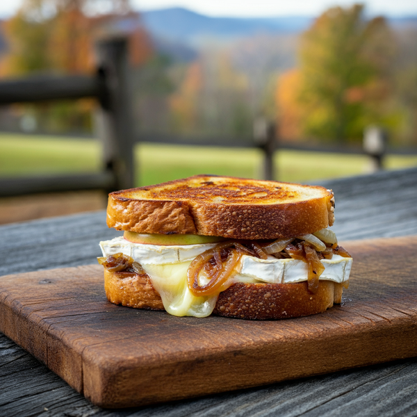 Apple and Brie Grilled Cheese with Caramelized Onions