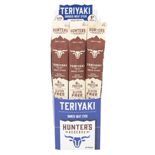 Load image into Gallery viewer, Hunter's Reserve - Teriyaki Grass Fed Beef Meat Sticks - 24 Pack
