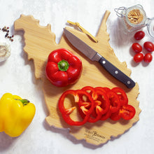 Load image into Gallery viewer, Totally Bamboo - West Virginia Cutting Board with Artwork by Fish Kiss™
