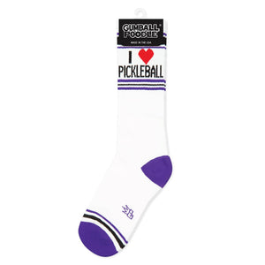 Gumball Poodle - I ❤️ Pickleball Gym Crew Socks