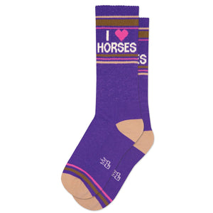 Gumball Poodle - I ❤️ Horses Gym Crew Socks