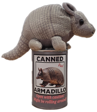 Load image into Gallery viewer, Canned Gifts - Canned Armadillo | Stuffed Animal Plush w/Funny Jokes on Can
