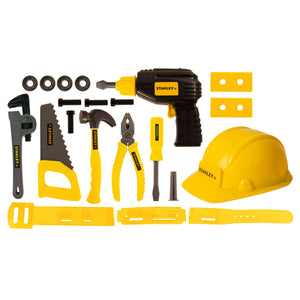 Toysmith - Red Toolbox Stanley Jr. 19-Piece Pretend Play Tool Set