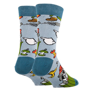 OoohYeah Socks/Sock It Up/OoohGeez Slippers - Trash Panda | Men's Cotton Crew Funny Socks