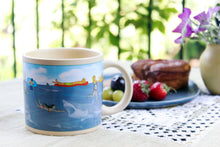 Load image into Gallery viewer, Unemployed Philosophers Guild - Shark! Heat-Changing Coffee Mug
