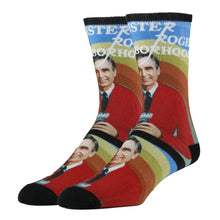 Load image into Gallery viewer, OoohYeah Socks/Sock It Up/OoohGeez Slippers - It&#39;s Mr Rogers | Men&#39;s Cotton Crew Funny Socks
