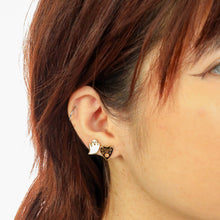Load image into Gallery viewer, Yellow Owl Workshop - Ghost &amp; Ouija Earrings - Gold Halloween Spooky Studs
