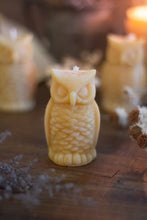 Load image into Gallery viewer, The Ramblin' Bee - Owl Shaped Beeswax Candle

