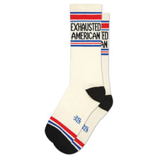 Load image into Gallery viewer, Gumball Poodle - Exhausted American Gym Crew Socks
