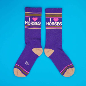 Gumball Poodle - I ❤️ Horses Gym Crew Socks