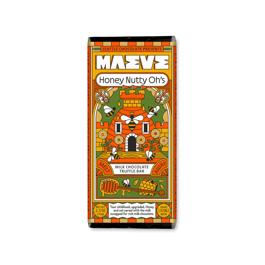 Seattle Chocolate Presents MAEVE - Honey Nutty Oh's Truffle Bar