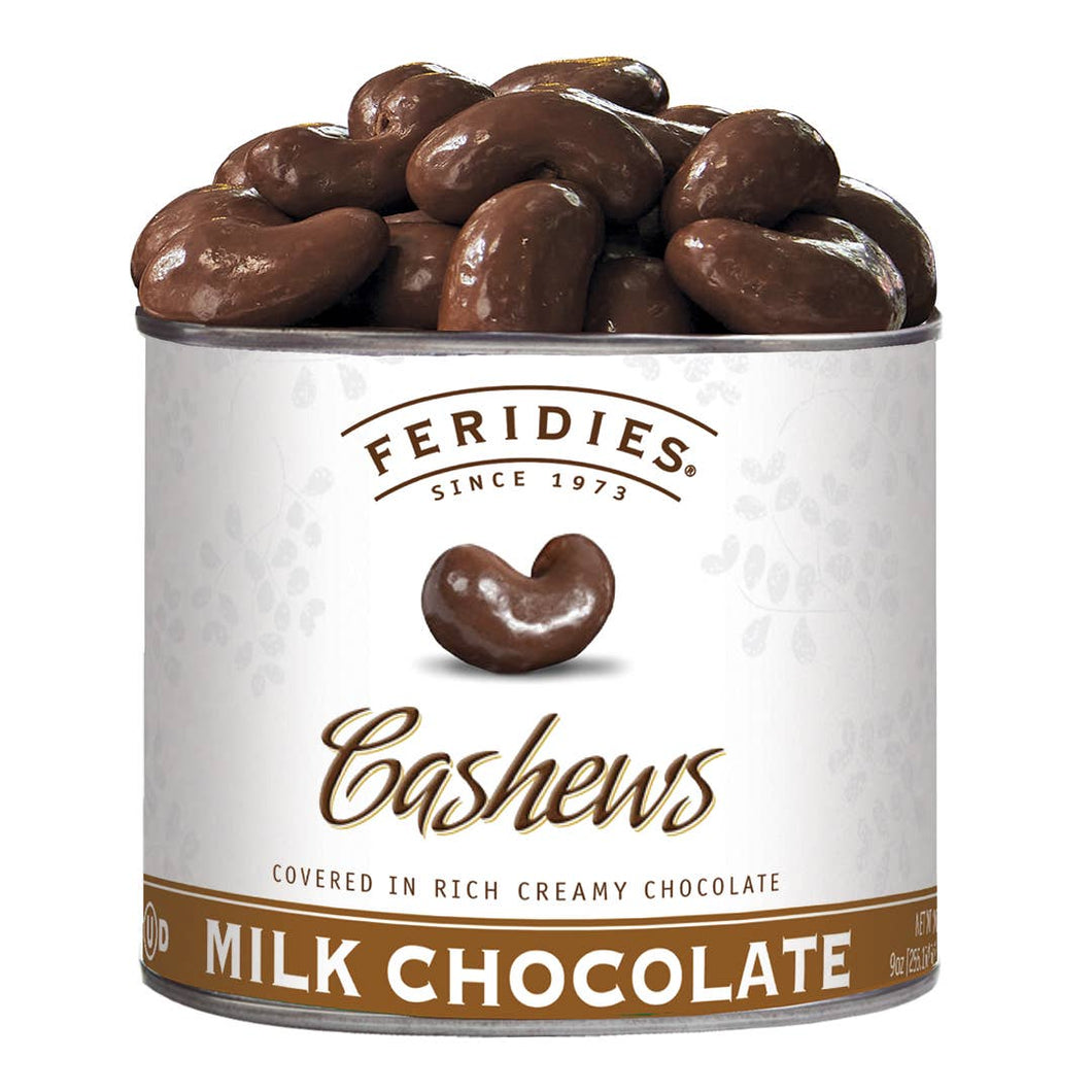 FERIDIES - Milk Chocolate Covered Cashews, 9oz