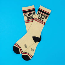 Load image into Gallery viewer, Gumball Poodle - Horse Girl Gym Crew Socks

