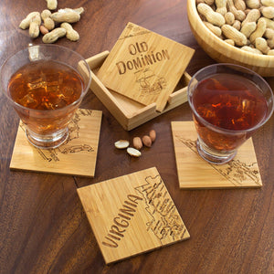 Totally Bamboo - Virginia Charcuterie Board & Coaster Gift Set