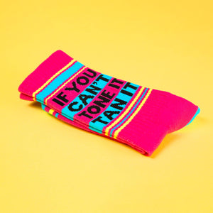 Gumball Poodle - If You Can't Tone It, Tan It Gym Crew Socks
