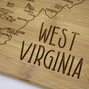 Totally Bamboo - A Slice of Life West Virginia Cutting & Charcuterie Board
