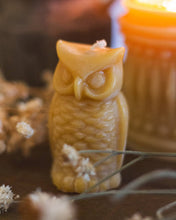 Load image into Gallery viewer, The Ramblin' Bee - Owl Shaped Beeswax Candle
