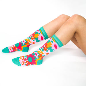 Mother of the Freakin Year Floral Socks - Mother's Day Gift