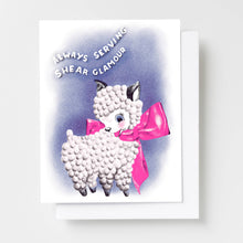Load image into Gallery viewer, Yellow Owl Workshop - Always Serving Shear Glamour Risograph Card
