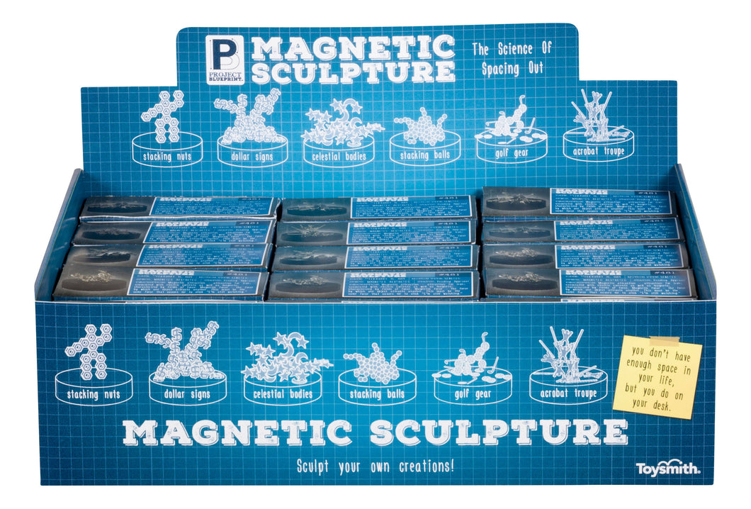 Toysmith - Project Blueprint Magnetic Sculpture, Desk Toy, Fidget
