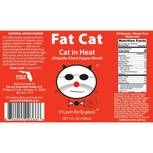 Load image into Gallery viewer, Fat Cat - Cat In Heat Chipotle-Ghost Pepper Hot Sauce (full case-12ct)
