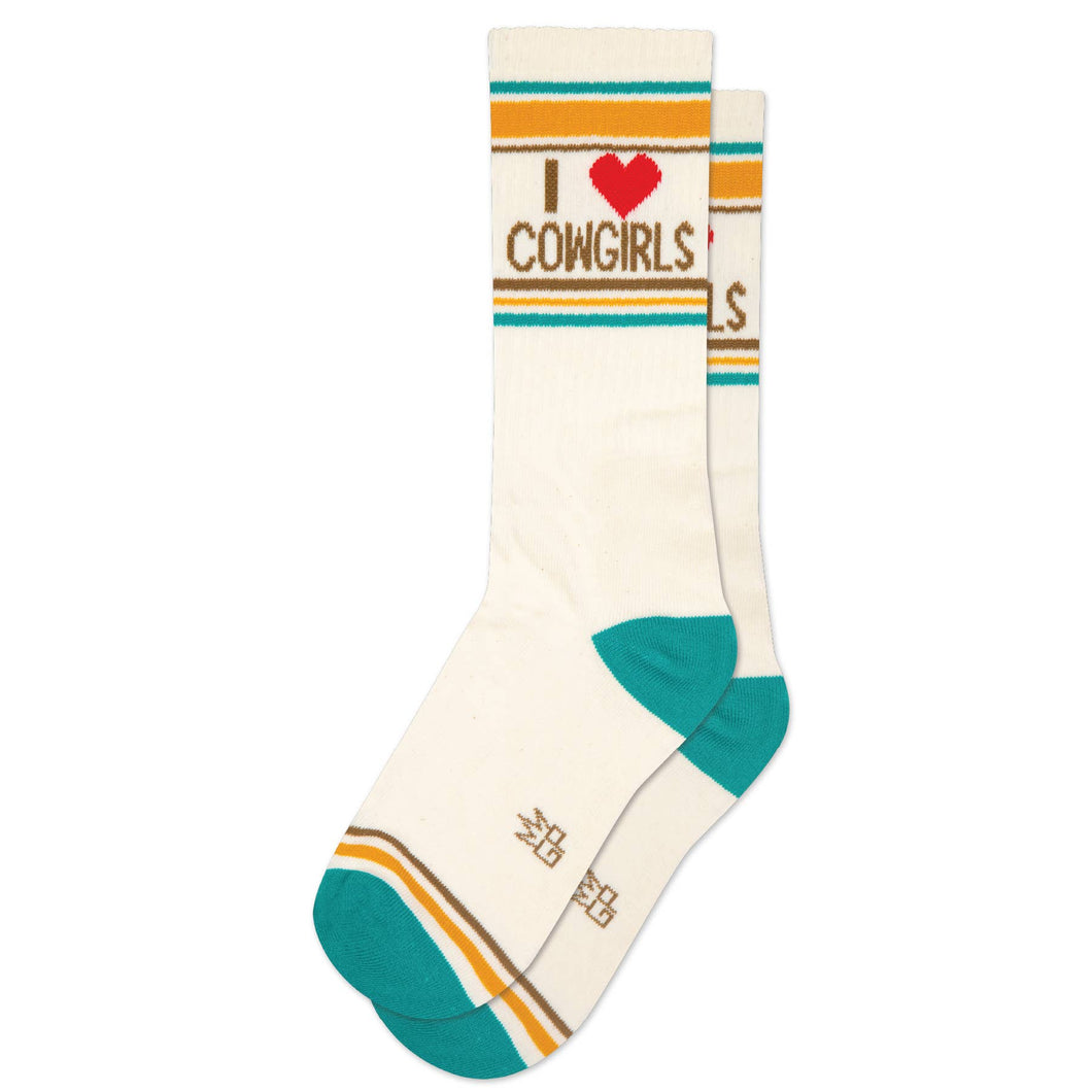 Gumball Poodle - I ❤️ Cowgirls Gym Crew Socks