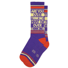 Load image into Gallery viewer, Gumball Poodle - Are You Over Thinking What I&#39;m Over Thinking? Gym Crew Socks
