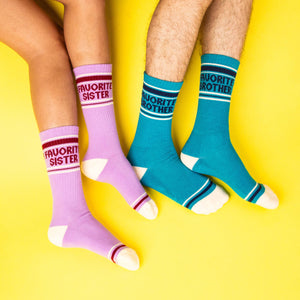 Gumball Poodle - Favorite Brother Gym Crew Socks