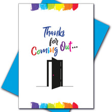 Load image into Gallery viewer, Peachy Kings / Kweer Cards - Gay Coming Out of the Closet Greeting Card (Queer, LGBT)
