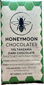 Honeymoon Chocolates - 70% Tanzania Raw Honey Dark Chocolate