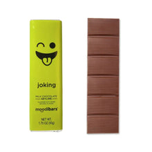Load image into Gallery viewer, Astor Chocolate Corp. - Moodibars JOKING creamy Milk Chocolate Keylime 1.75oz bar
