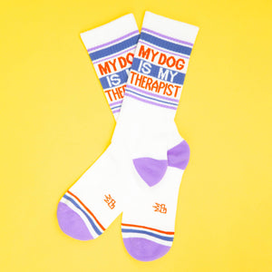 Gumball Poodle - My Dog Is My Therapist Gym Crew Socks