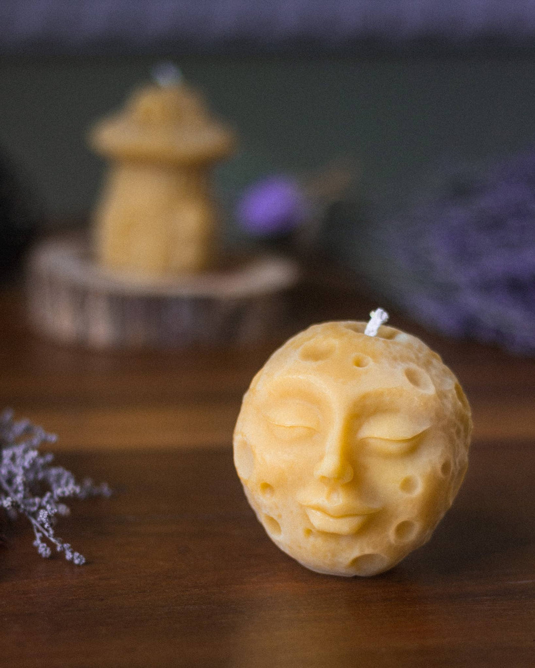 The Ramblin' Bee - Lady of the Moon Beeswax Candle