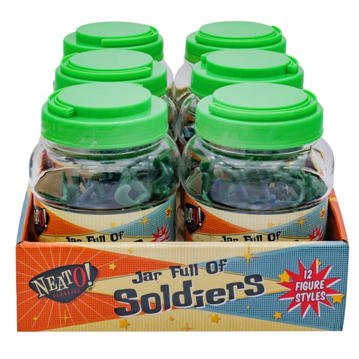 Toysmith - Neato! Jar Full of Soldiers- Retro Classic, vintage toys