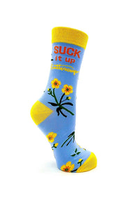 Fabdaz - Suck It Up Buttercup Women's Crew Socks