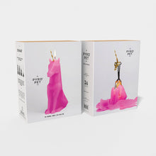 Load image into Gallery viewer, 54 Celsius - PyroPet Einar Unicorn Skeleton Candle - 8&quot; Tall, Hot Pink
