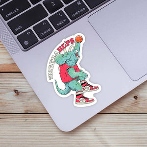 Big Moods - Basketball Triceratops Dinosaur Sticker