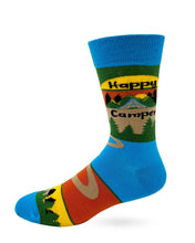 Load image into Gallery viewer, Fabdaz - Happy Camper Men&#39;s Novelty Crew Socks
