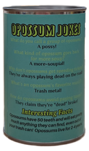 Load image into Gallery viewer, Canned Gifts - Oliver the Canned Opossum | Stuffed Animal Plush w/Jokes
