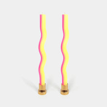 Load image into Gallery viewer, 54 Celsius - Wiggle Candles - Yellow &amp; Pink (2 Pack) - 11&quot; Vibrant Tapers
