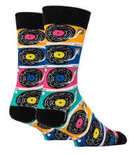 Load image into Gallery viewer, OoohYeah Socks/Sock It Up/OoohGeez Slippers - Put That Record On | Men&#39;s Cotton Crew Funny Socks
