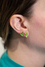 Load image into Gallery viewer, Yellow Owl Workshop - Cactus Sunset Earrings - Gold Desert Statement Studs
