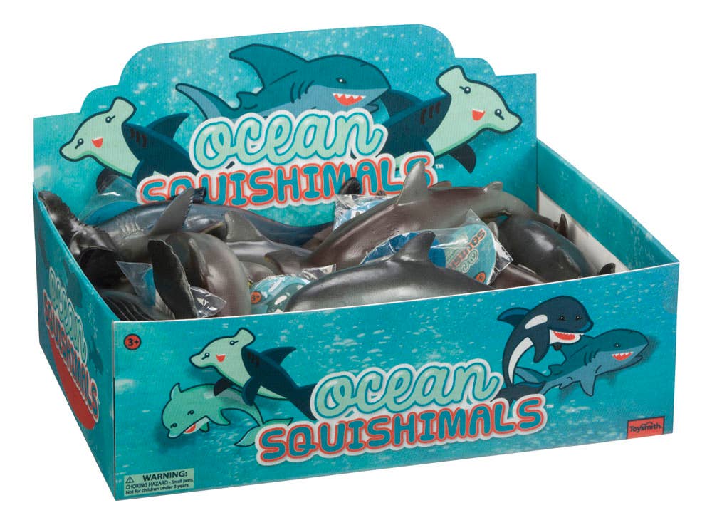 Toysmith - Ocean Squishimals, Sharks, Dolphins, Squishy Toy – Jon