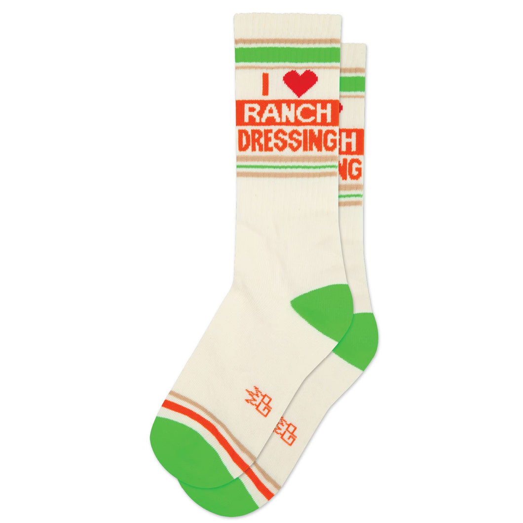 Gumball Poodle - I ❤️ Ranch Dressing Gym Crew Socks