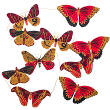 Load image into Gallery viewer, East End Press - COLOURFUL BUTTERFLIES SEWN GARLAND
