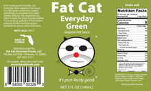 Load image into Gallery viewer, Fat Cat - Everyday Green Jalapeno Hot Sauce (full case - 12 ct)

