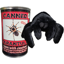Load image into Gallery viewer, Canned Gifts - Canned Tarantula - Bug Insect Plush Gift in Can w/Jokes
